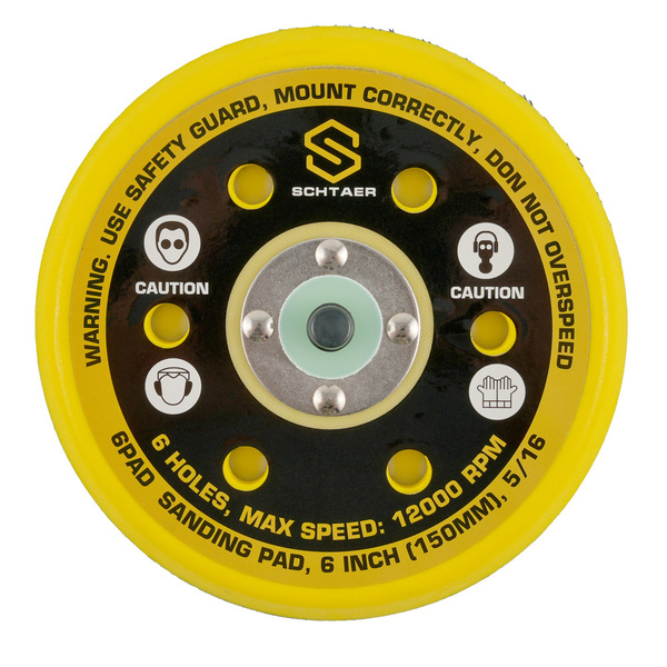 Тарелка опорная для шлифовальной машинки Schtaer 150 мм, 6 отверстий 6pad