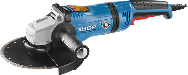 Угловая шлифовальная машина Зубр Профессионал АВТ 2100Вт d230мм УШМ-П230-2100 ПВ