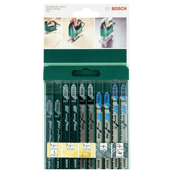 Пилки для лобзика Bosch Set T-ХВ DIY  10шт  2609256746