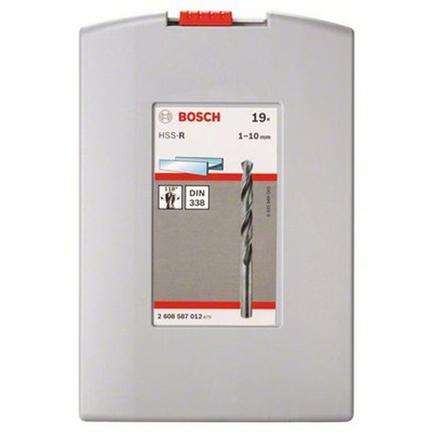 Набор сверл Bosch  19шт  Pro Box HSS-R 1–10мм 2608587012