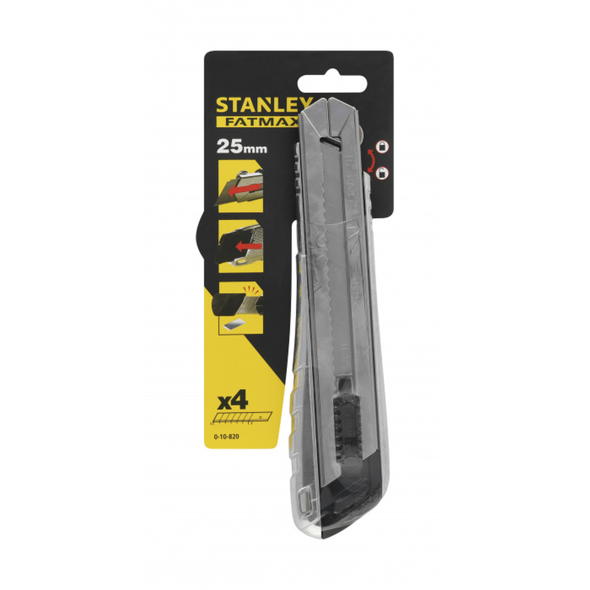 Нож Stanley 25мм цельнометалл.корпус 0-10-820
