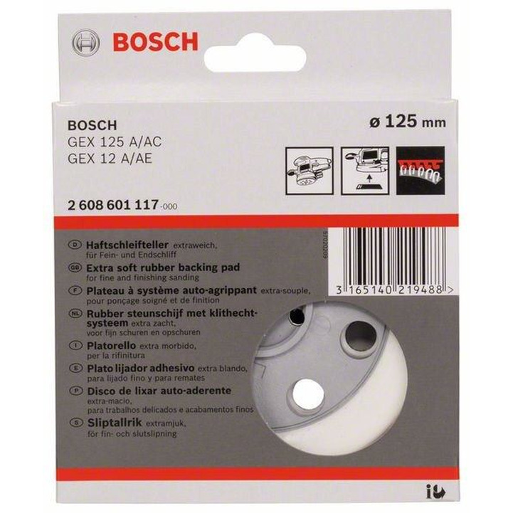 Тарелка шлифовальная Bosch 125мм  для GEX 12 A, GEX 12 AE, GEX 125 A, GEX 125 AC  2608601117