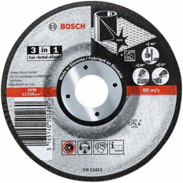 Круг отрезной Bosch 115*2,5*22,2мм  3в1  2608602388