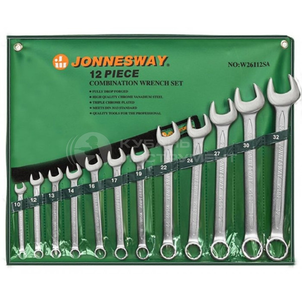 Набор ключей комбинированных Jonnesway 10-32мм 12 предметов W26112SA