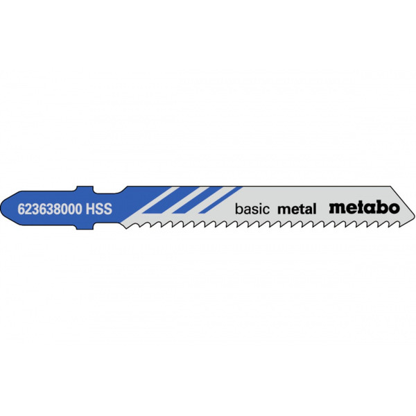 Пилки для лобзика по стали и металлу Metabo T118B HSS 51*2мм  5шт  623638000