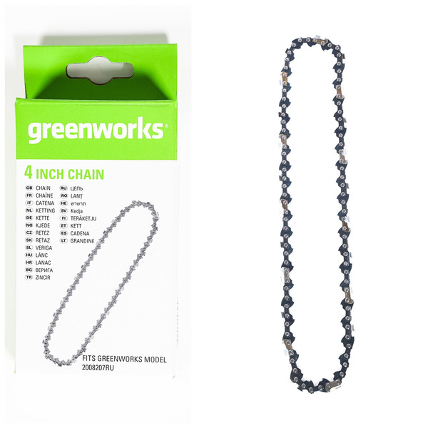 Цепь пильная GreenWorks 10см 2953407 greenworks цепь пильная greenworks 40см 56зв 3 8 1 1мм для 20077 2005807 2001807 29767