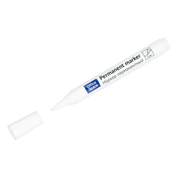 Маркер OfficeSpace перманентный белый 2-5мм PM_62879