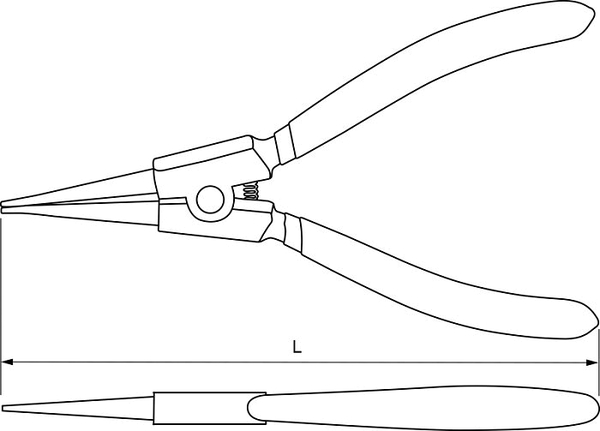Щипцы для стопорных колец Thorvik прямой разжим 180мм ERSP180 052193