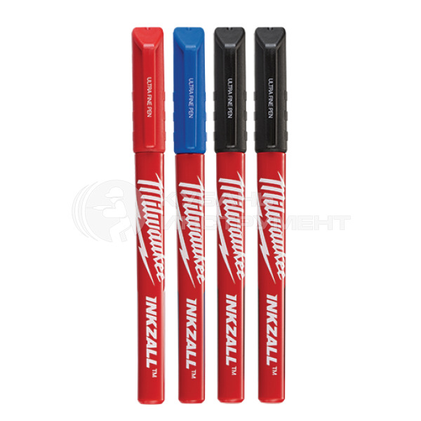 Ручки Milwaukee Inkzall Fine Tip Цветные 4шт 48223165