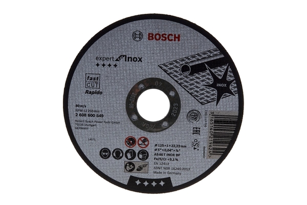 Круг отрезной Bosch Expert for Inox 125*1,0*22,2мм (GER) 2608600549