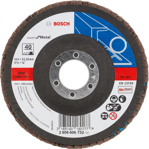 Круг лепестковый Bosch 115мм K40 (угловой) 2608606752