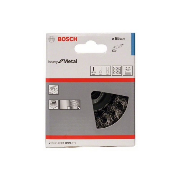 Щетка чашечная Bosch М14 65мм (стальная, витая) 2608622099