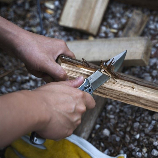 Нож WorkPro складной с деревянной рукояткой 115мм WP381001