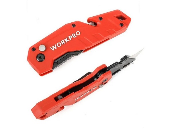 Нож WorkPro складной металл 10 лезвий WP211018