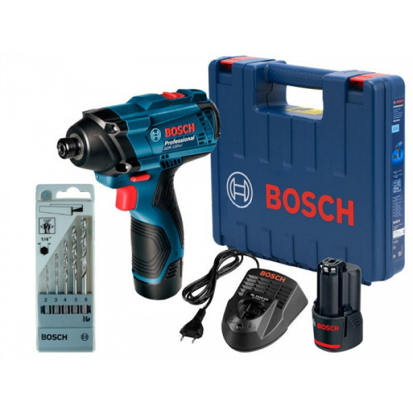 Аккумуляторный гайковерт Bosch GDR 120-Li  набор сверл  06019F0005