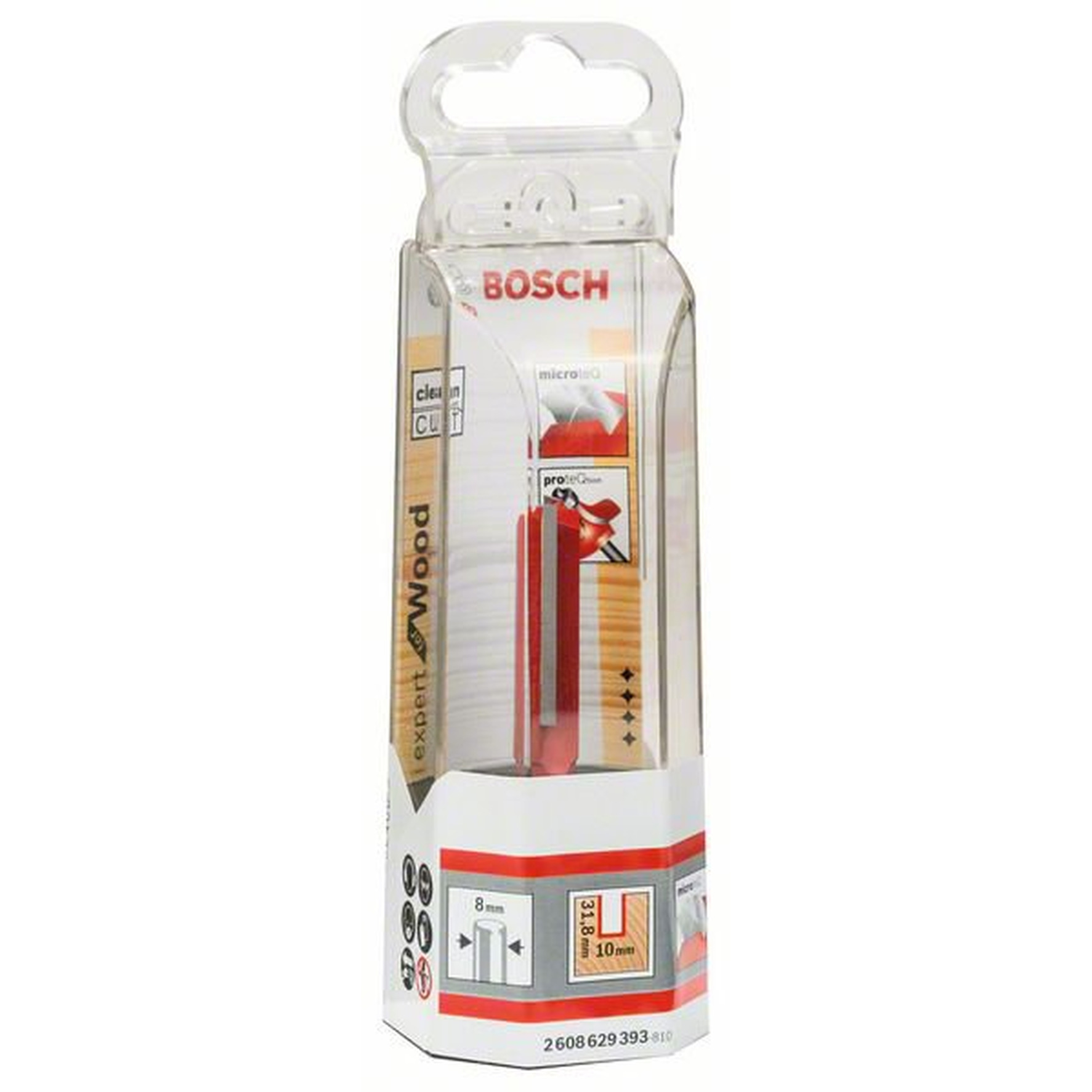 Фреза пазовая Bosch Expert S8/D10/L31,8 2608629393