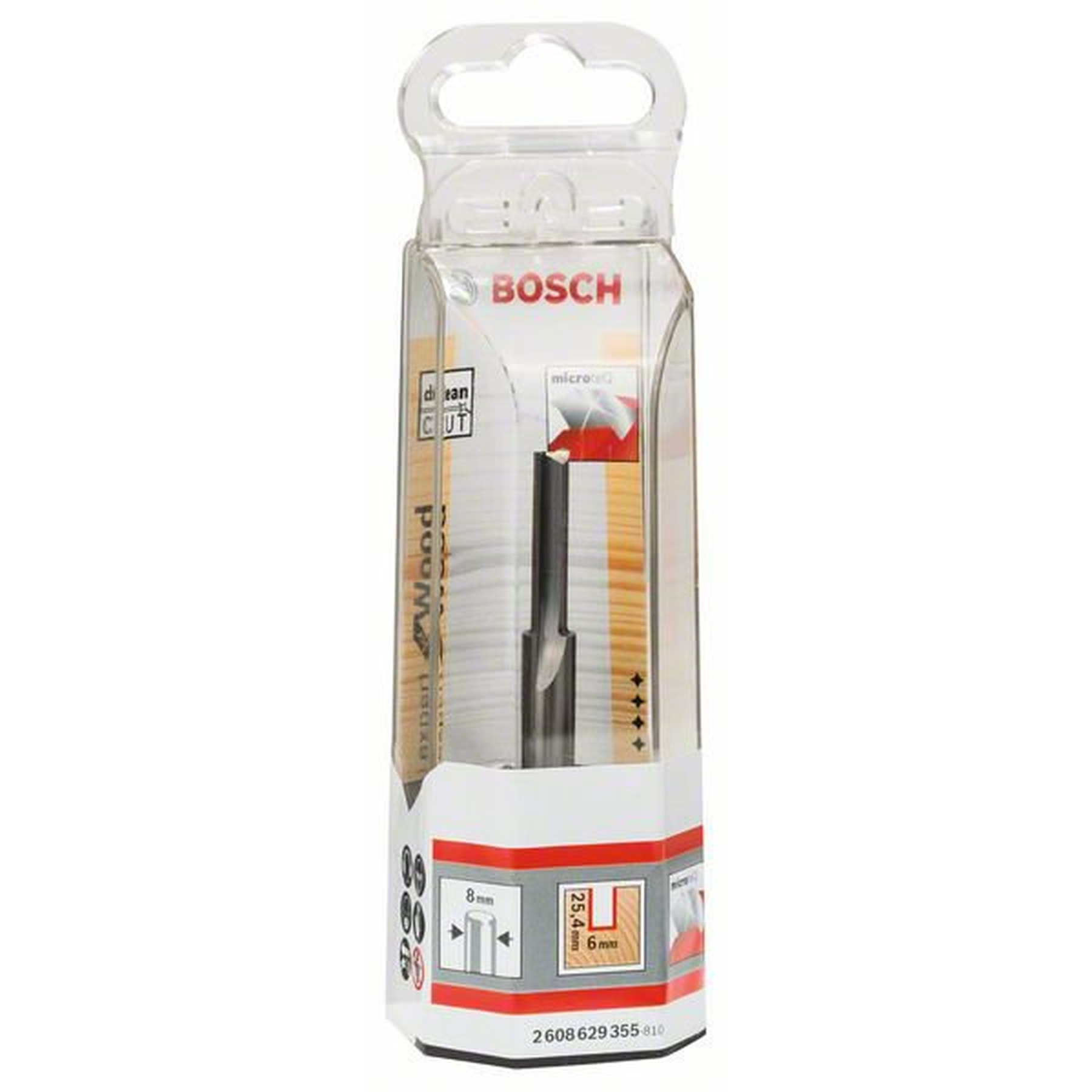 Фреза пазовая Bosch Expert S8/D6/L25,4 2608629355